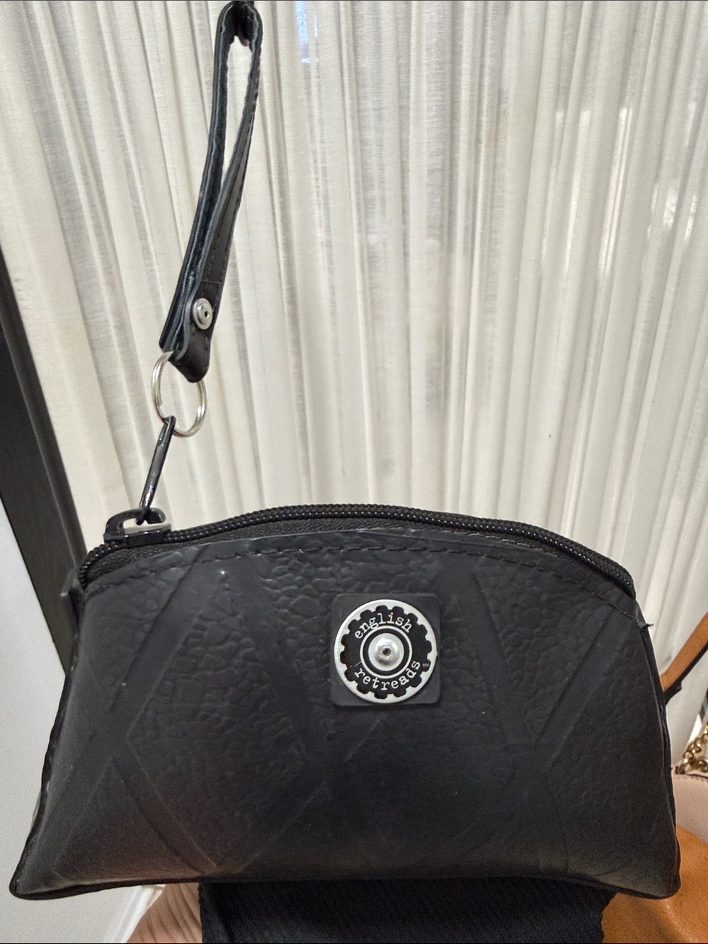 ENGLISH RETREADS Black Wristlet CLUTCH
